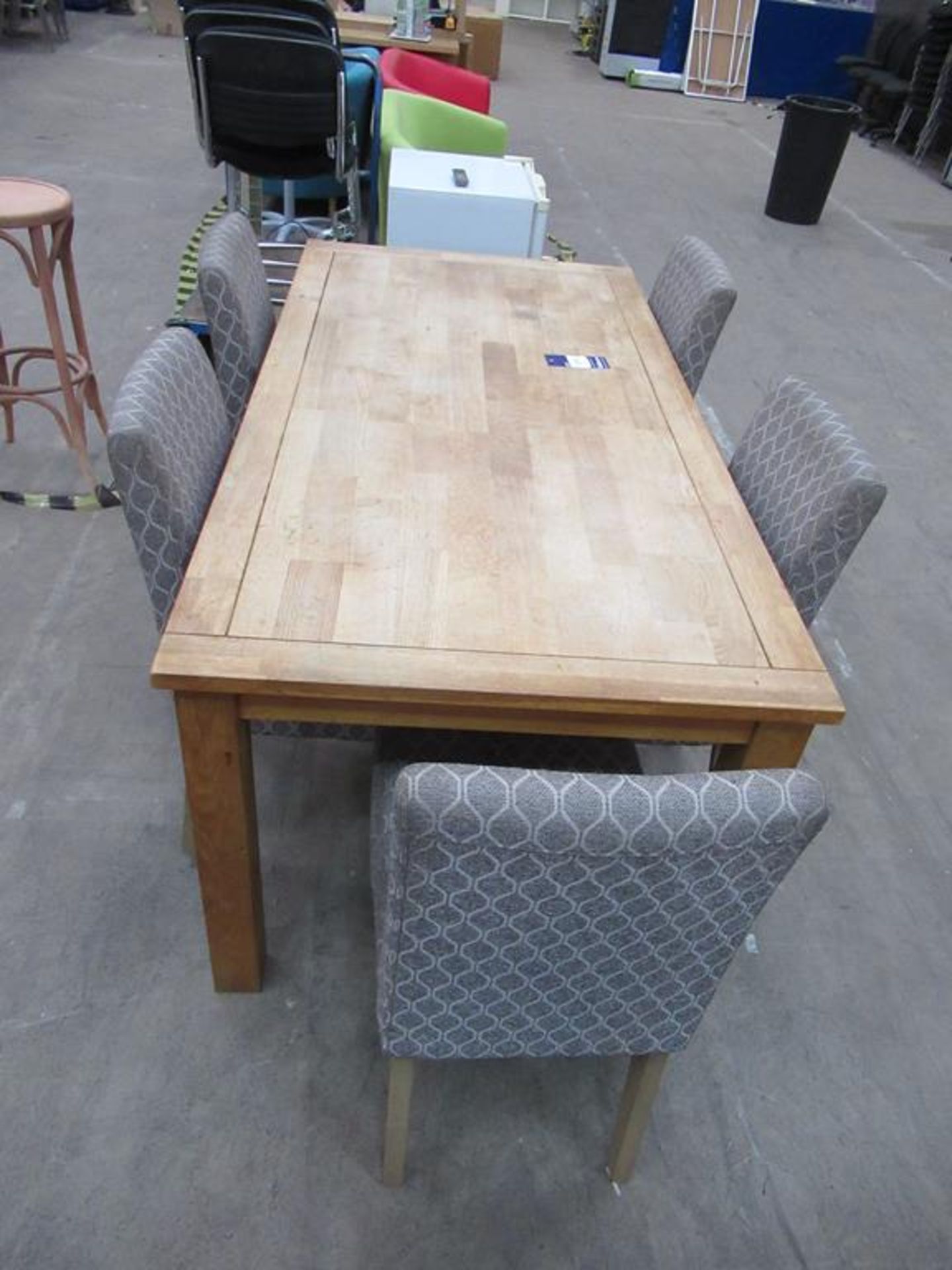 Dining Table and 5x Chairs (H750mm x W1800mm x D900mm) - Image 2 of 11