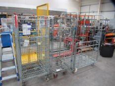 3x Metal Wire Trolleys