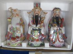 A 3pc Set of Sanxing Deities - 12" (boxed)
