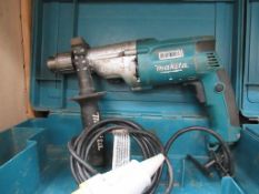 Makita HP2050 Hammer Drill 100V in carry case