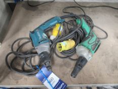 2x 110V Drill-Drivers. 1x Makita, 1x Hitachi