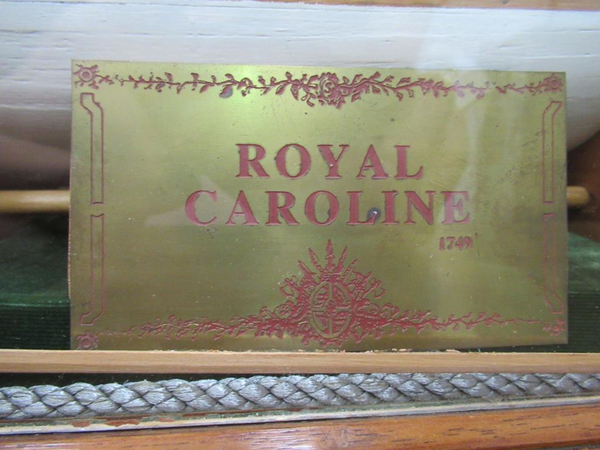 Royal Caroline Model Boat in Glass Cabinet - Image 11 of 12