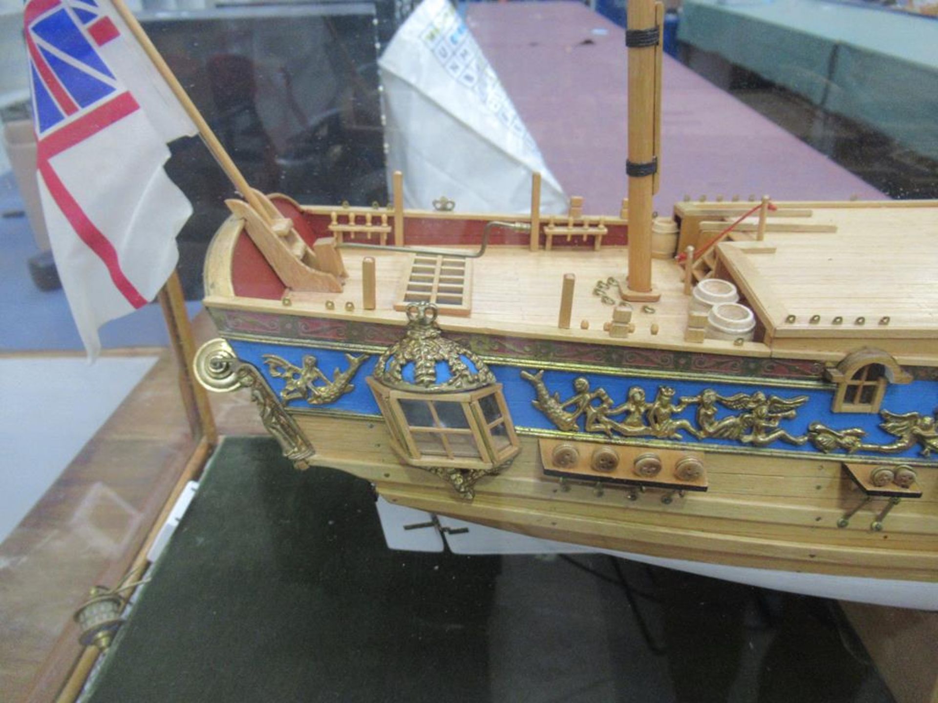 Royal Caroline Model Boat in Glass Cabinet - Image 6 of 12