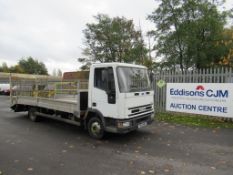 A 2001 Iveco 75E18 Cargo Tector 7.5T Flat Bed Wagon.