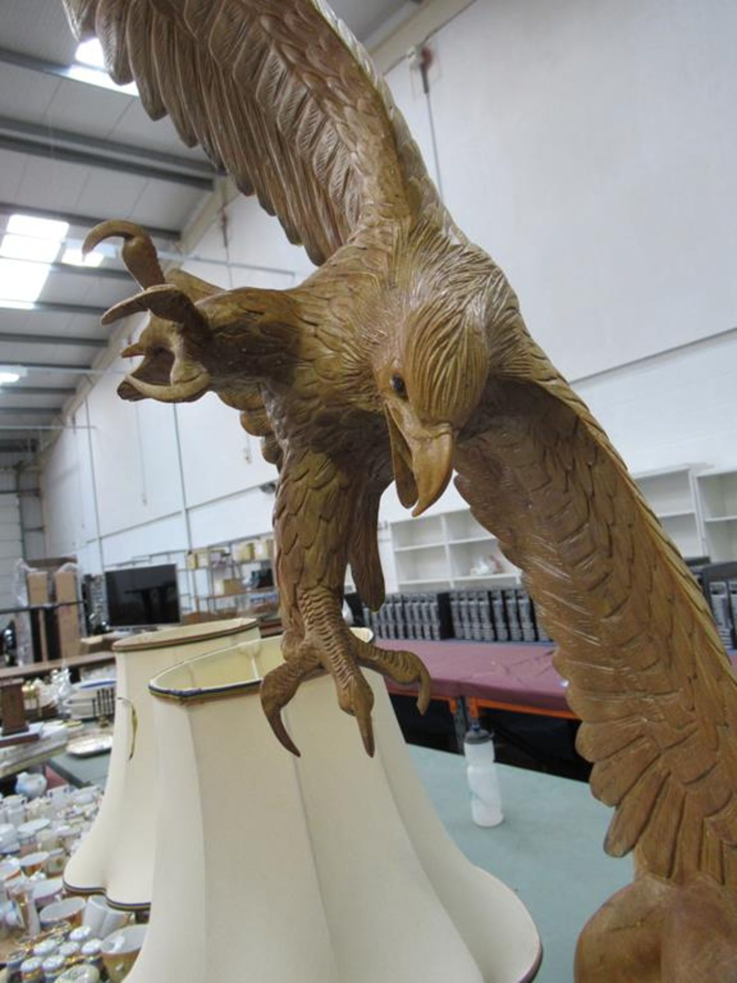 2x Carved Wooden Eagle Figures - 1x 4ft Tall - Image 7 of 16