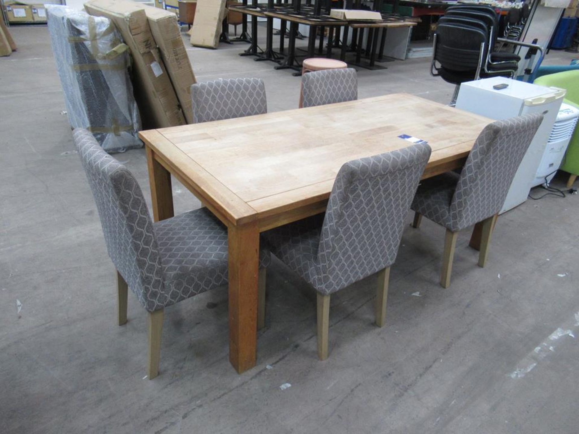 Dining Table and 5x Chairs (H750mm x W1800mm x D900mm) - Image 3 of 11