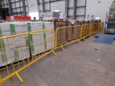 6 x Sections of Yellow Safety Barrier