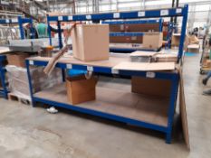 Bespoke Packing Table with Upper Shelf and under shelf (Contents not included)