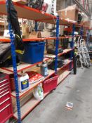 4 x Rapid Racking Racks with Various Contents of PPE, Spares, Jerry Can etc