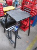 2x Metal Bracket Stands and Metal Table