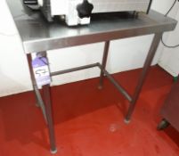 Approx. 800mm x 700mm stainless steel table