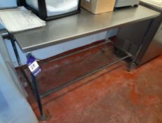 Approx. 1400mm x 650mm stainless steel prep table