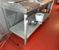 Approx. 1900mm x 670mm stainless steel prep table