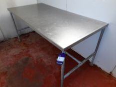 Approx 1750mm x 850mm stainless steel prep table