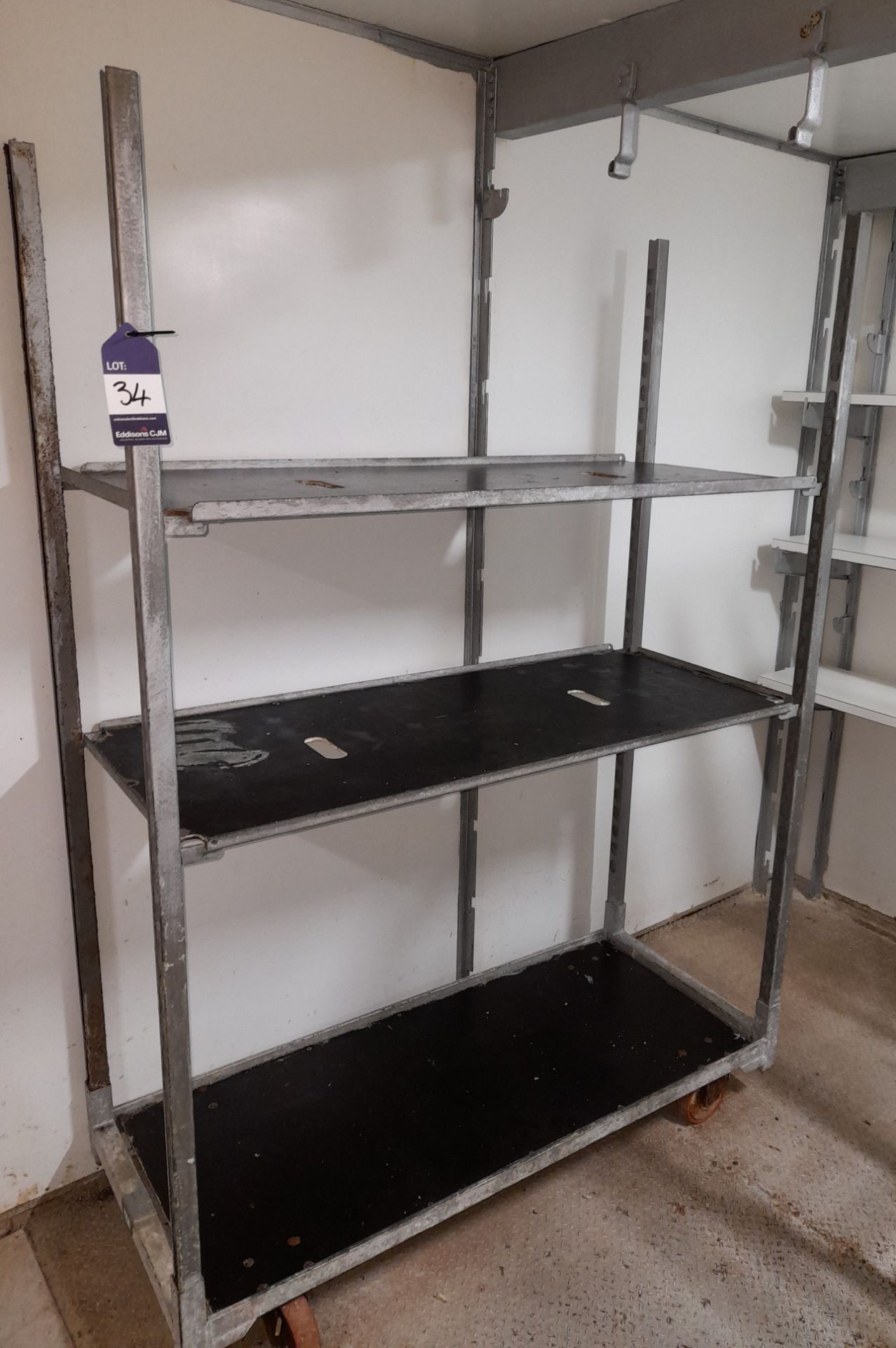 3 shelf mobile storage unit, Approx. 1350 x 600mm - Image 2 of 2