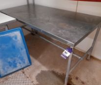 Approx. 1750mm x 850mm stainless steel prep table