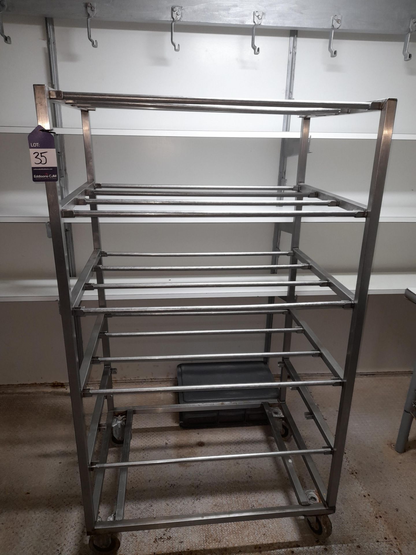 5 shelf stainless steel trolley, Approx. 960mm x 7