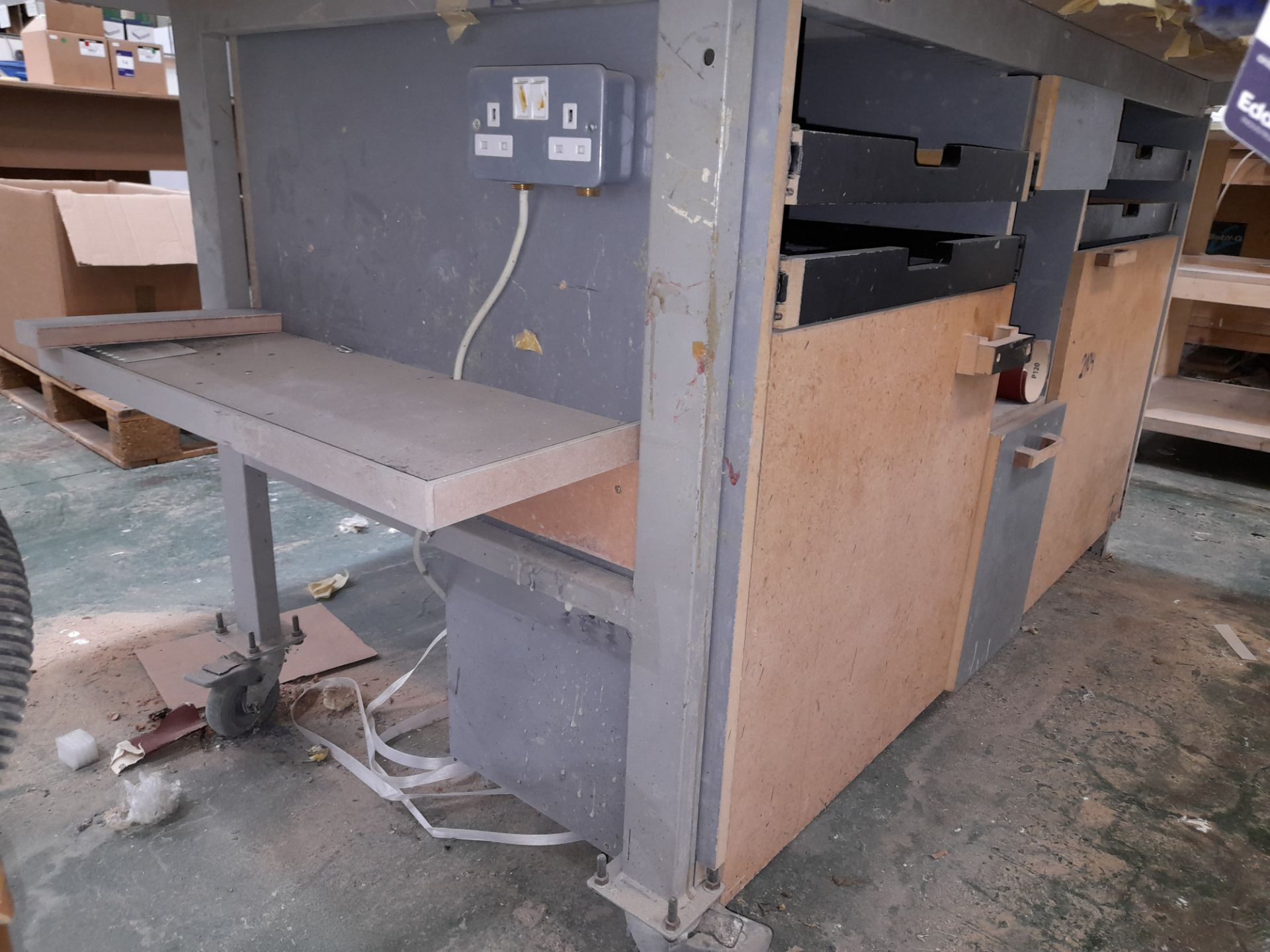 Joinery workbench with under storage and engineers - Image 3 of 3