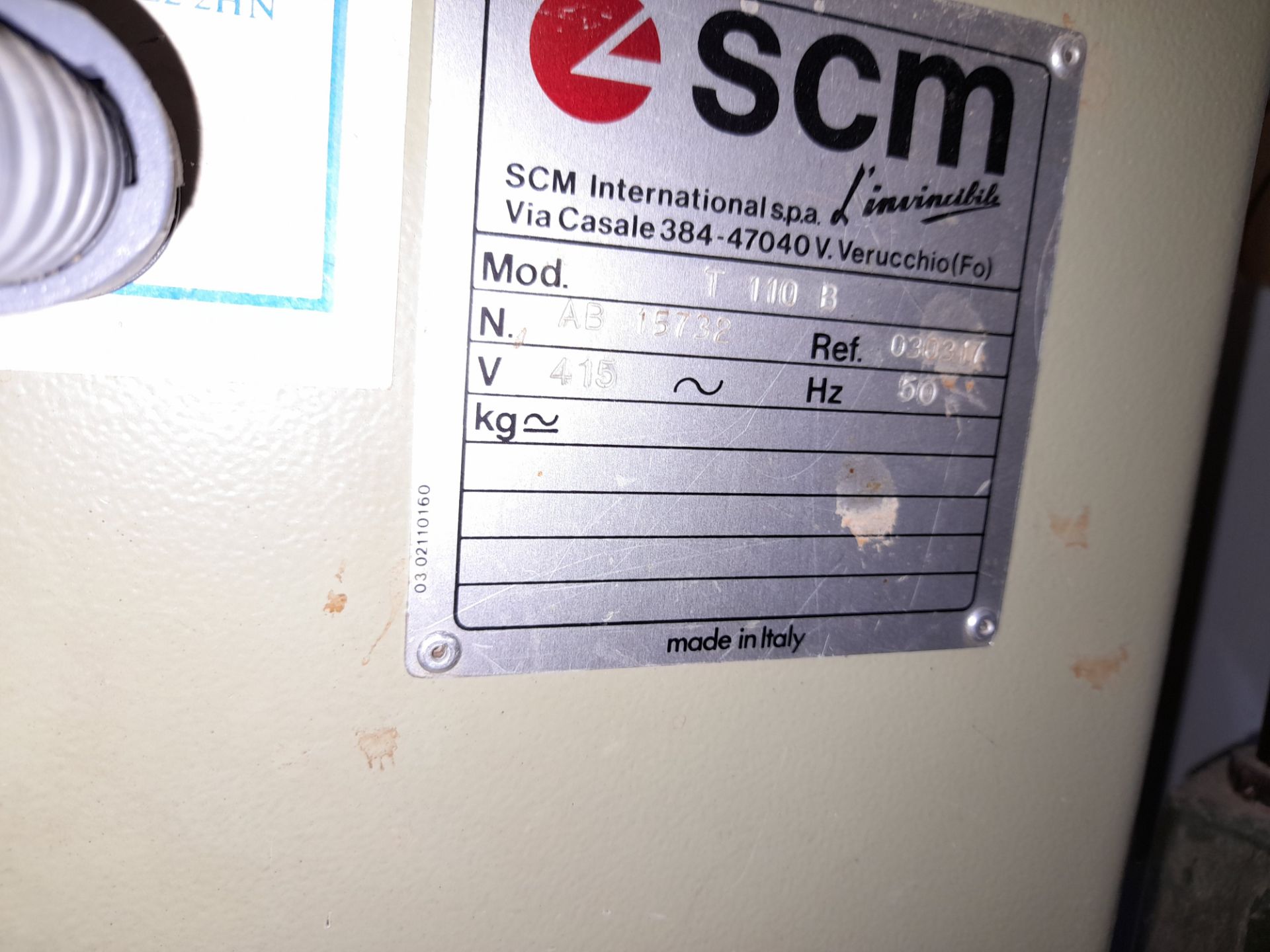 SCM T110B Spindle Moulder, Serial Number AB15732, - Image 4 of 6