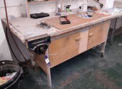 2 x Various workbenches, with cupboards (one with