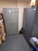2 x Metal double door cabinets (Located on 1st flo