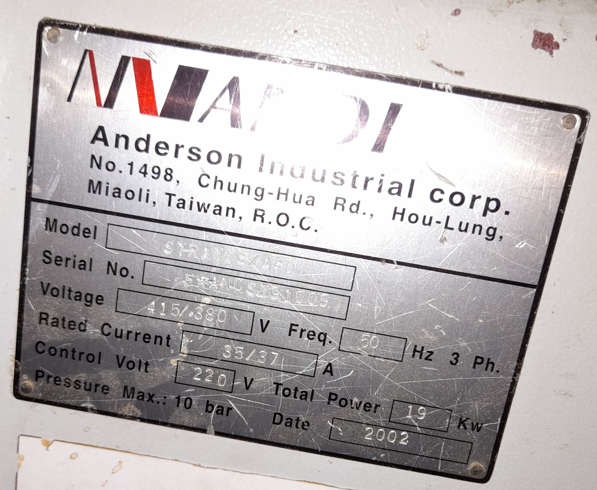 Andi Anderson Industrial Corp Stratos/WFD CNC Rout - Image 8 of 13