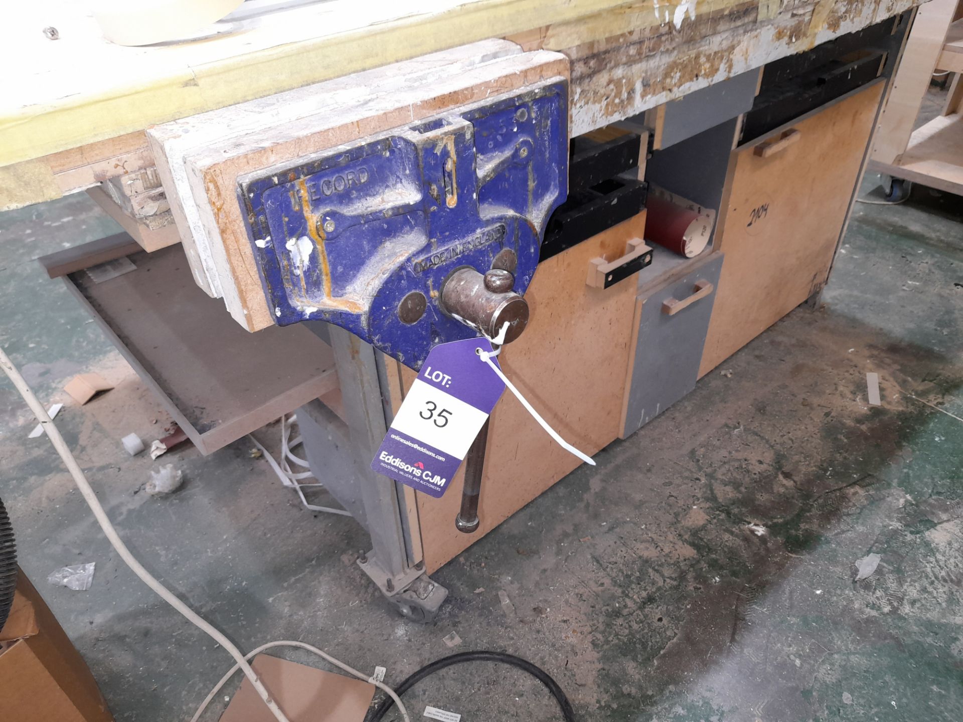 Joinery workbench with under storage and engineers - Image 2 of 3