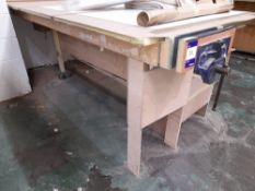 Joinery workbench with under storage and engineers