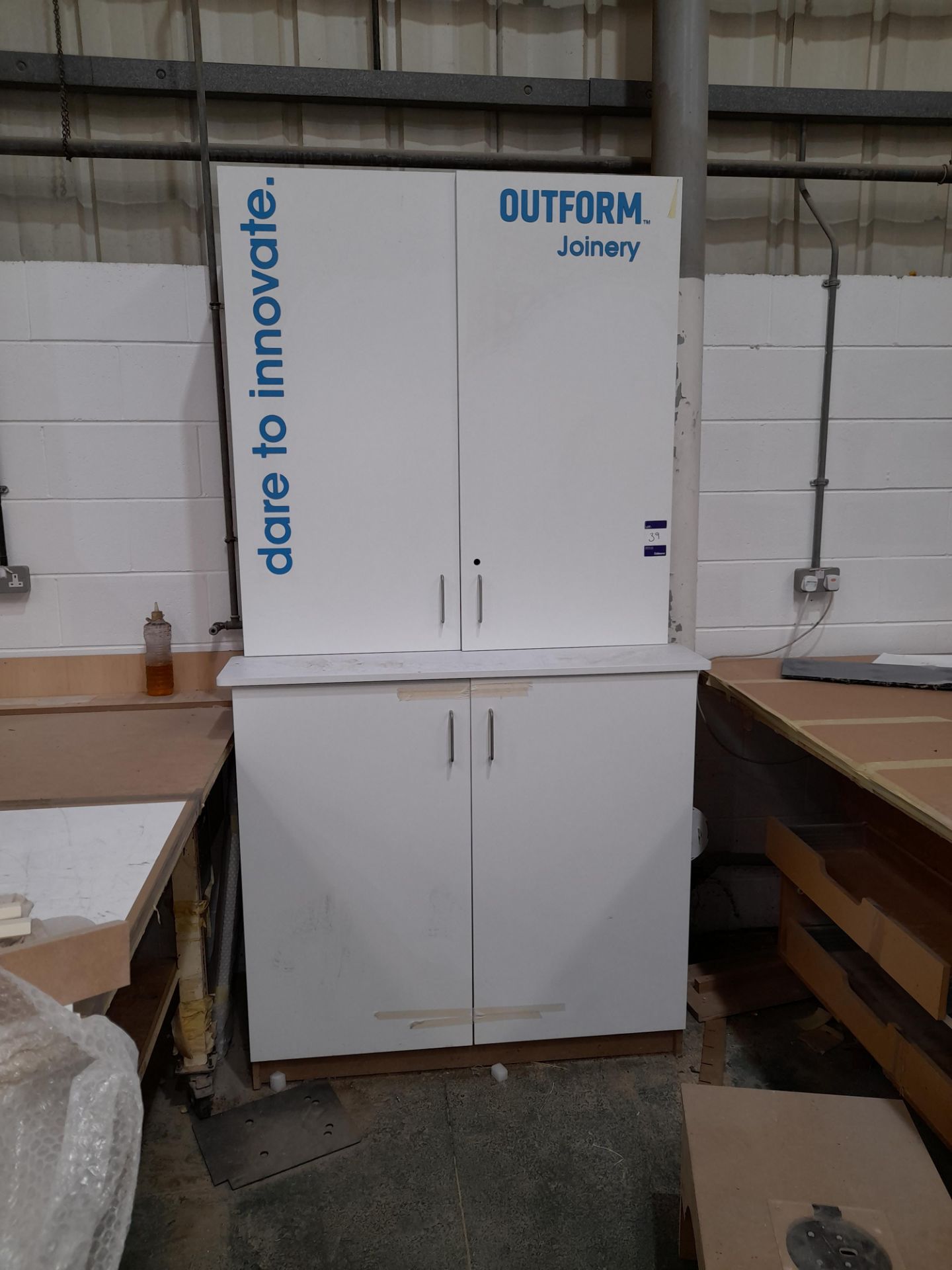 2 x Four door cupboards