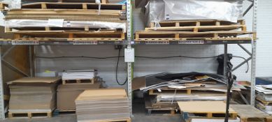 Two Bays of Boltless Steel Pallet Racking & Contents of Various Packaging.