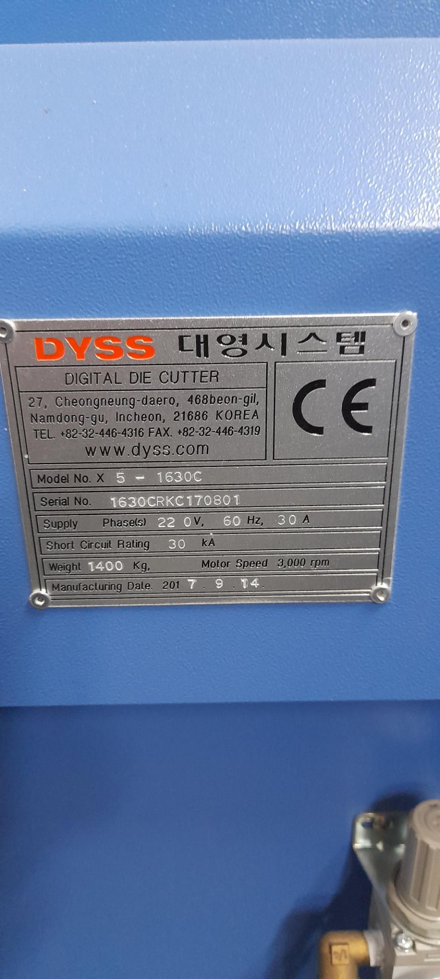 DYSS T-Head X5-1630C Digital Die Cutter. (14/9/2017) - Image 2 of 5