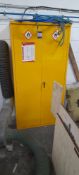 Yellow Steel Chemicals Cabinet, 1800mm (excludes contents).