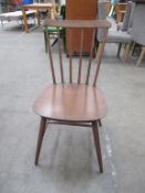 12x Bronze Painted Spindle Back Metal Café/Bistro Chairs