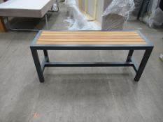 Munich Bench Anthracite Frame with Teak Slat-boxed