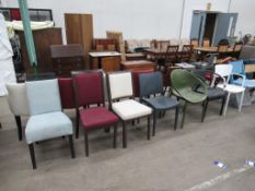 7x Various Chairs -4x Plastic, 3x Dining