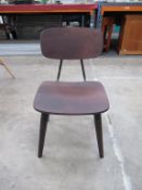 2x Felix Plywood Walnut Chairs