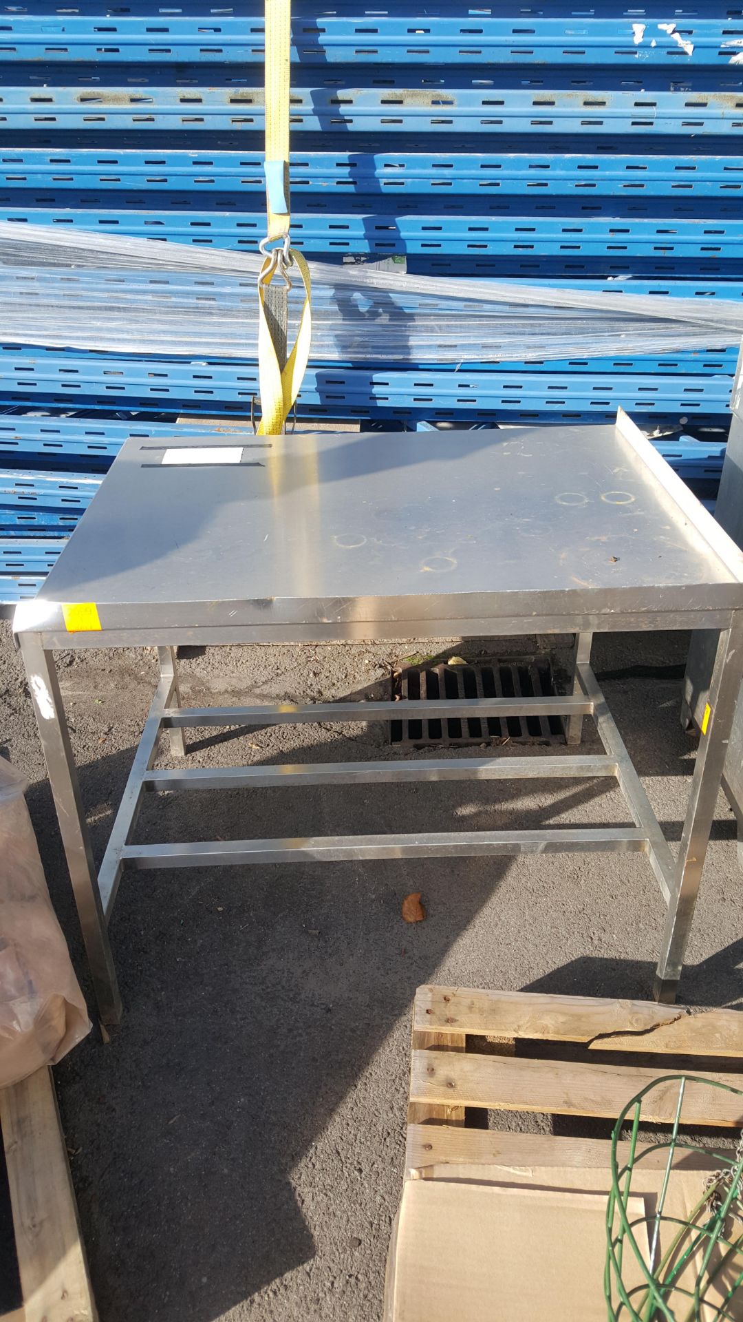 Stainless steel prep table