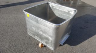 Stainless steel mobile bin