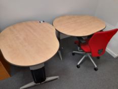 – 2 x Shaped single person workstations (Approx 12
