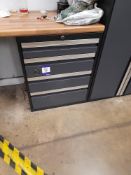 2 x 4 Drawer cabinets, with worktop (Approx. 2400