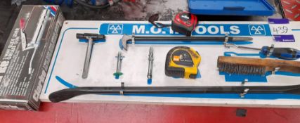 M.O.T Tool board, and Clarke 3 way slide lever gre