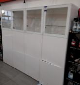 4 Section part glazed cabinet unit (Total Approx.