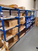 Contents to 5 x Bays of racking to mezzanine, to i