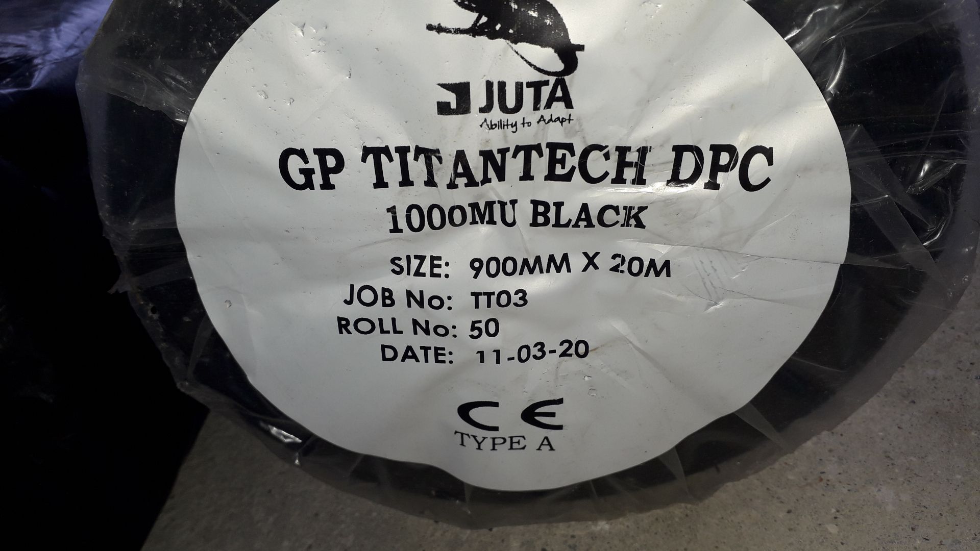 2x rolls of GP 7 Titantech DPC 100mm black & 1 roll of Visqueen gas resistant roll - Image 2 of 3