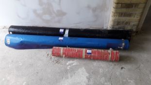 3x rolls of assorted plastic lining/sheeting