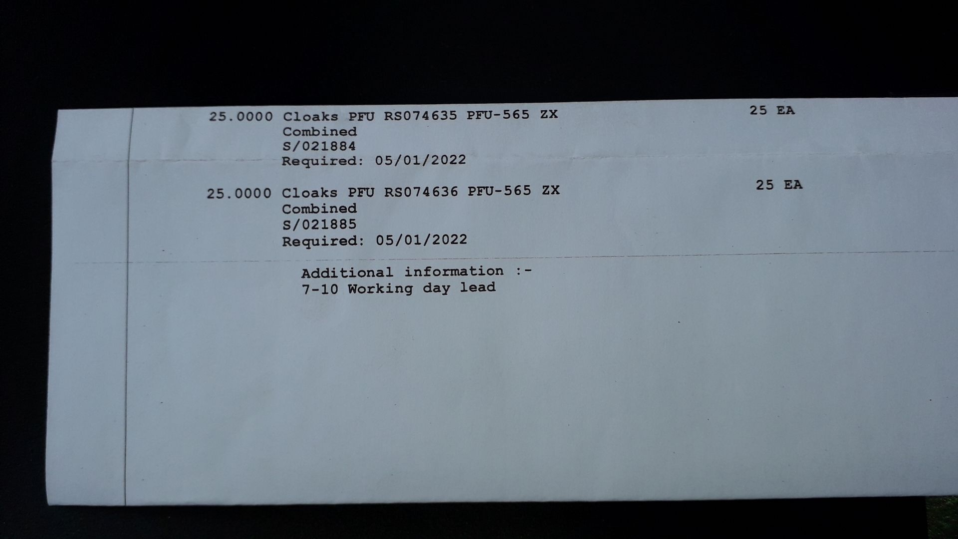 Qty of 225+300mm Rigid Top Hats & Qty of PFURSO74635, PF4-565, 2x PFURSO74636, 2x PFU565 - Image 3 of 4