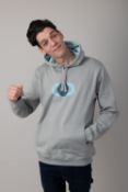 Melting Footprint Icon Hoody Men Colour Limestone Grey Size S Material BCI Organic Cotton 340 gsm