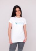 Melting Footprint Element T-Shirt Women Colour Ice White Size S Material BCI Organic Cotton 180