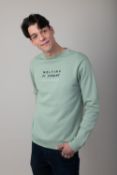 Melting Footprint Solution Sweatshirt Men Colour Iceberg Green Size 2XL Material BCI Organic