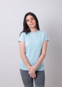 Melting Footprint T-Shirt Women Colour Sea Ice Size S Material BCI Organic Cotton 180 gsm RRP £36